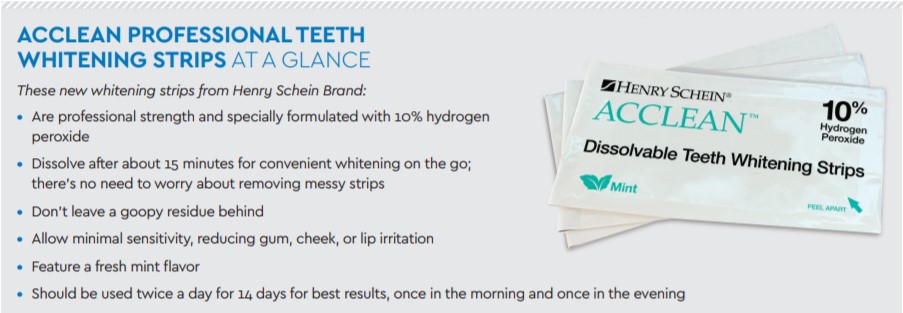 acclean professional teeth whitening strips at a glance